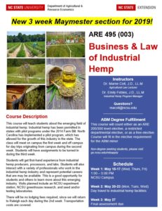 Cover photo for NC State University Offers Hemp Course