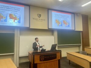 Cover photo for Dicamba: Brown Presents Latest on Dicamba Drift to Wake Forest Law Students