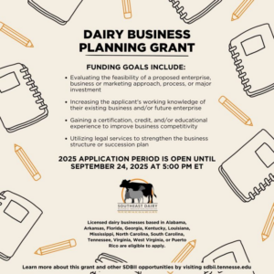 Cover photo for Dairy Business Planning Grant NOW OPEN!!